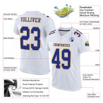 Voetbal Wit Authentiek Koninklijk-Goud Custom Mesh Jersey Voetbal Wit Authentiek Koninklijk-Goud Custom Mesh Jersey