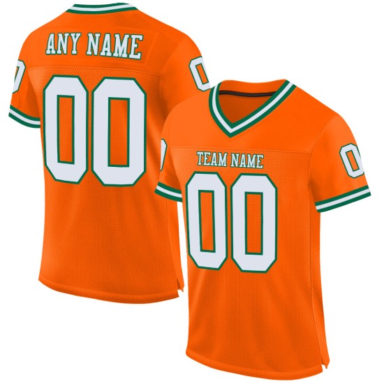 White-Kelly Throwback Custom Jersey Groen Mesh Authentieke Oranje Voetbal White-Kelly Throwback Custom Jersey Groen Mesh Authentieke Oranje Voetbal
