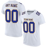 Voetbal Wit Authentiek Koninklijk-Goud Custom Mesh Jersey Voetbal Wit Authentiek Koninklijk-Goud Custom Mesh Jersey