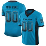 Voetbal Drift Blauw Zwart-Grijs Mesh Jersey Mode Aangepaste Panter Voetbal Drift Blauw Zwart-Grijs Mesh Jersey Mode Aangepaste Panter