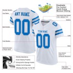 Aangepast Panther Authentic Mesh Blauw-Licht Voetbalshirt Wit Grijs Aangepast Panther Authentic Mesh Blauw-Licht Voetbalshirt Wit Grijs