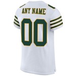 Groen-Goud Custom Mesh Voetbalshirt Wit Authentiek Groen-Goud Custom Mesh Voetbalshirt Wit Authentiek
