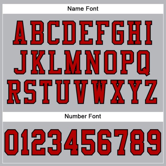 Authentiek voetbalshirt op maat gemaakt in mesh, grijs, rood en zwart Authentiek voetbalshirt op maat gemaakt in mesh, grijs, rood en zwart