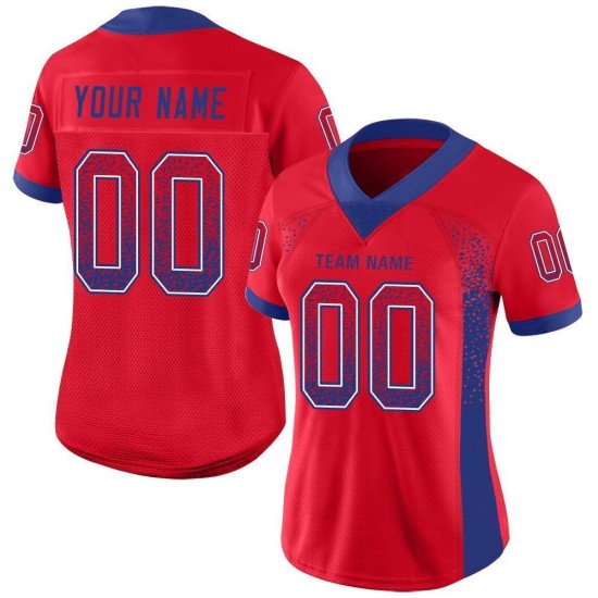Drift Red Royal-White Custom Football Fashion Jersey Mesh Drift Red Royal-White Custom Football Fashion Jersey Mesh
