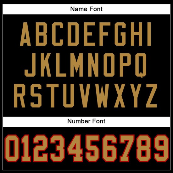 Jersey Goud-Rood Mesh Voetbal Authentiek Zwart Oud Aangepast Jersey Goud-Rood Mesh Voetbal Authentiek Zwart Oud Aangepast