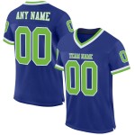 Mesh Groen-Wit Custom Throwback Royal Jersey Neon Authentieke Voetbal Mesh Groen-Wit Custom Throwback Royal Jersey Neon Authentieke Voetbal