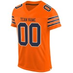 Voetbal Mesh Oranje Custom Navy-Wit Jersey Authentiek Voetbal Mesh Oranje Custom Navy-Wit Jersey Authentiek