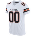 Custom Jersey Football Wit Mesh Authentiek Zwart-Oranje Custom Jersey Football Wit Mesh Authentiek Zwart-Oranje