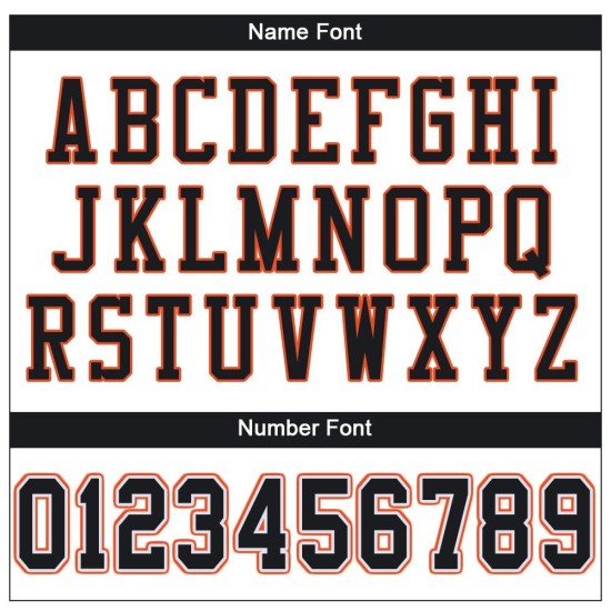 Custom Jersey Football Wit Mesh Authentiek Zwart-Oranje Custom Jersey Football Wit Mesh Authentiek Zwart-Oranje