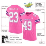 Authentieke voetbalshirts op maat, wit-paars roze mesh Authentieke voetbalshirts op maat, wit-paars roze mesh