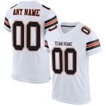 Custom Jersey Football Wit Mesh Authentiek Zwart-Oranje Custom Jersey Football Wit Mesh Authentiek Zwart-Oranje