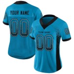 Voetbal Drift Blauw Zwart-Grijs Mesh Jersey Mode Aangepaste Panter Voetbal Drift Blauw Zwart-Grijs Mesh Jersey Mode Aangepaste Panter