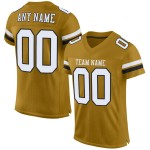 Wit-zwarte voetbal mesh authentieke aangepaste gouden trui oud Wit-zwarte voetbal mesh authentieke aangepaste gouden trui oud
