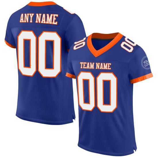 Authentiek voetbalshirt op maat gemaakt wit-oranje koninklijk gaas Authentiek voetbalshirt op maat gemaakt wit-oranje koninklijk gaas