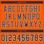 Voetbal Mesh Oranje Custom Navy-Wit Jersey Authentiek Voetbal Mesh Oranje Custom Navy-Wit Jersey Authentiek