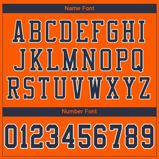 Voetbal Mesh Oranje Custom Navy-Wit Jersey Authentiek Voetbal Mesh Oranje Custom Navy-Wit Jersey Authentiek