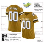 Wit-zwarte voetbal mesh authentieke aangepaste gouden trui oud Wit-zwarte voetbal mesh authentieke aangepaste gouden trui oud