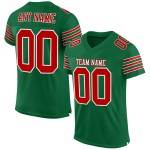 Jersey Rood-Wit Authentiek Mesh Custom Groen Voetbal Kelly Jersey Rood-Wit Authentiek Mesh Custom Groen Voetbal Kelly