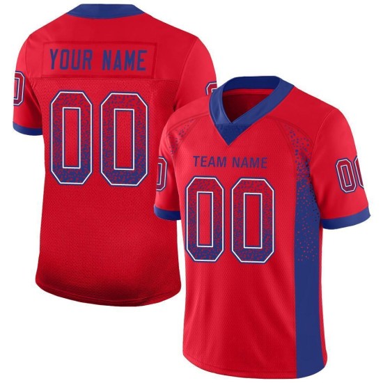 Drift Red Royal-White Custom Football Fashion Jersey Mesh Drift Red Royal-White Custom Football Fashion Jersey Mesh