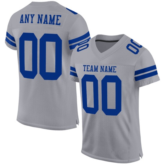Grijs Royal Jersey Mesh Custom Authentic Football Grijs Royal Jersey Mesh Custom Authentic Football