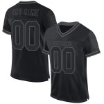 Jersey Football Authentic Grijs Throwback Custom Mesh Zwart Staal Jersey Football Authentic Grijs Throwback Custom Mesh Zwart Staal