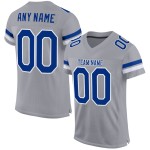 Jersey Lichtgrijs Authentiek Koninklijk-Wit Mesh Custom Football Jersey Lichtgrijs Authentiek Koninklijk-Wit Mesh Custom Football