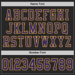 Authentiek paars-gouden voetbalshirt in zwart mesh Authentiek paars-gouden voetbalshirt in zwart mesh