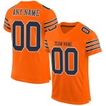 Voetbal Mesh Oranje Custom Navy-Wit Jersey Authentiek Voetbal Mesh Oranje Custom Navy-Wit Jersey Authentiek