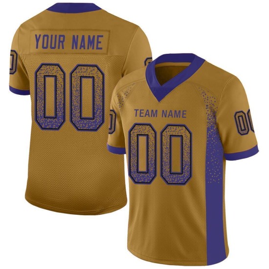 Aangepaste mode-trui paars-zwart goud mesh voetbal drift oud Aangepaste mode-trui paars-zwart goud mesh voetbal drift oud