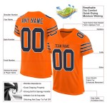 Voetbal Mesh Oranje Custom Navy-Wit Jersey Authentiek Voetbal Mesh Oranje Custom Navy-Wit Jersey Authentiek