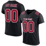 Cardinal-White Authentiek Zwart Mesh Voetbalshirt op Maat Cardinal-White Authentiek Zwart Mesh Voetbalshirt op Maat
