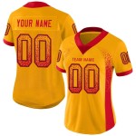 Voetbalshirt Scarlet-Black Fashion Mesh Custom Gold Drift Voetbalshirt Scarlet-Black Fashion Mesh Custom Gold Drift